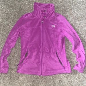 The north face women’s large fleece with button cowl neck